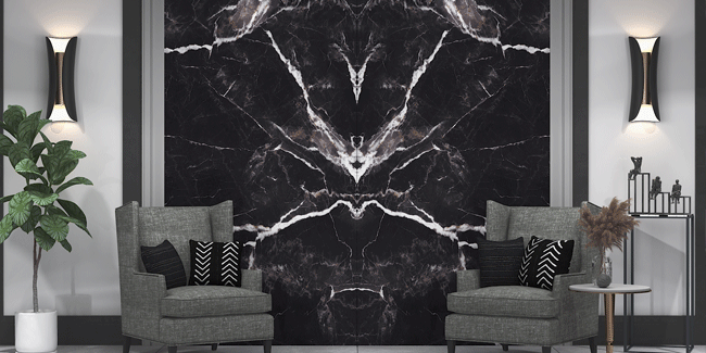اسلب پرسلان CALACATTA BLACK BOOKMATCH